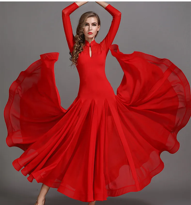 Women ballroom dance training clothes modern dance practice dress ball dance waltz tango social dance uniforms big skirt MY789
Women ballroom dance training clothes modern dance practice dress ball dance waltz tango social dance uniforms big skirt MY789