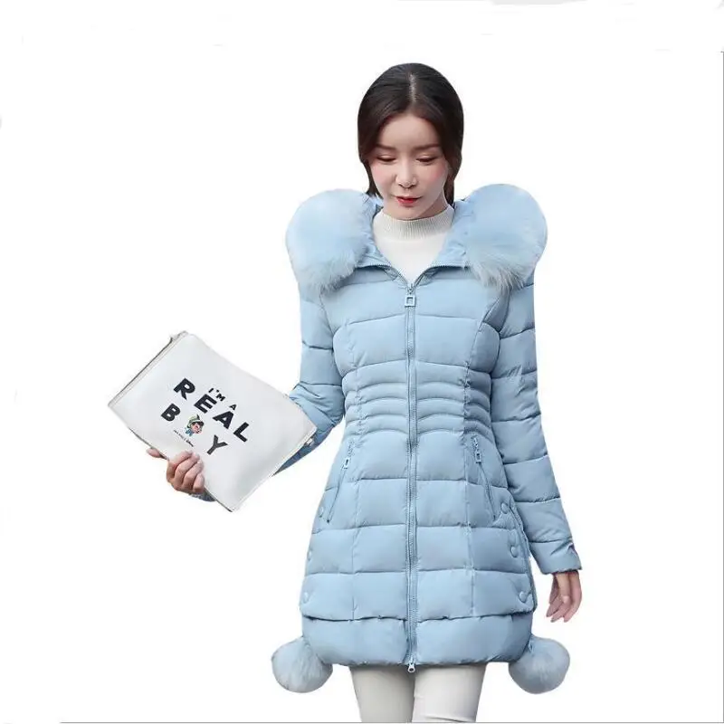 Women's autumn and winter new fashion slim slimming fur collar mid-length hooded thick warm cotton winter coat jacket
Women's autumn and winter new fashion slim slimming fur collar mid-length hooded thick warm cotton winter coat jacket