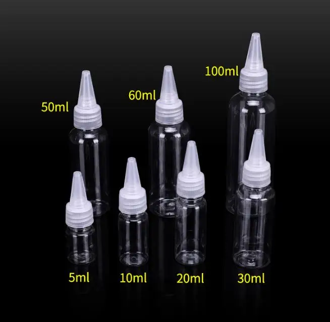 20 30 50ML Tip PET Transparent Plastic Dye Empty Bottles Emulsion Extrusion Travel Sub Tools HA2473
20 30 50ML Tip PET Transparent Plastic Dye Empty Bottles Emulsion Extrusion Travel Sub Tools HA2473