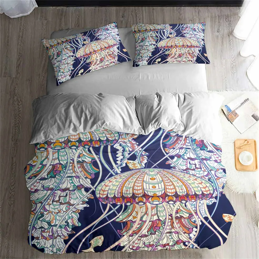 HELENGILI 3D Bedding set Jellyfish Print Duvet cover set lifelike bedclothes with pillowcase bed set home Textiles #2-04
HELENGILI 3D Bedding set Jellyfish Print Duvet cover set lifelike bedclothes with pillowcase bed set home Textiles #2-04