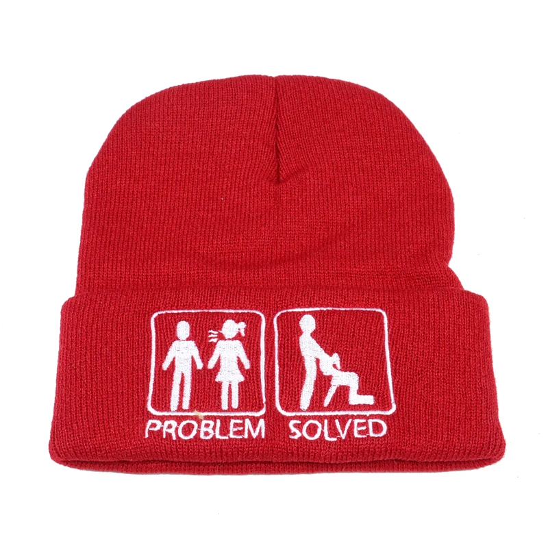 PROBLEM SOLVED embroidery Knitted Cap winter warm Men Woman Beaines For cotton Hats Warm Solid Casual Skullies Beanies ski hat
PROBLEM SOLVED embroidery Knitted Cap winter warm Men Woman Beaines For cotton Hats Warm Solid Casual Skullies Beanies ski hat