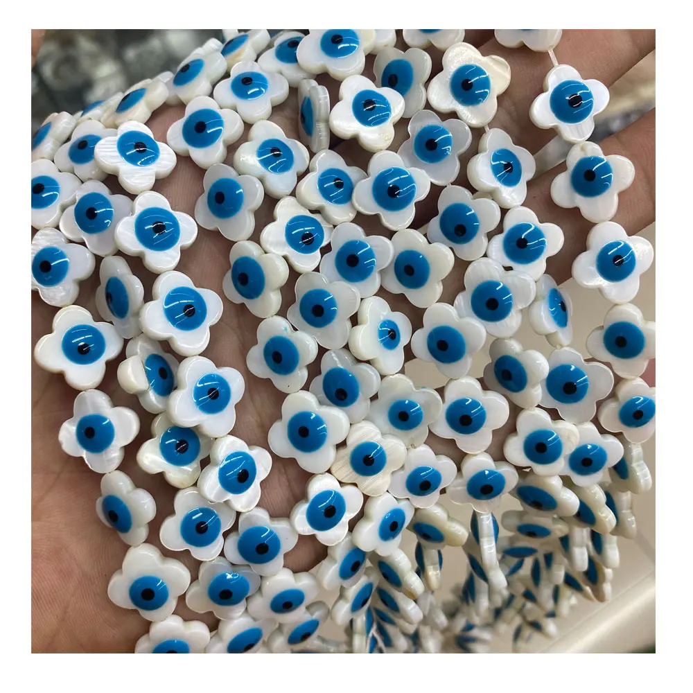 Clover/Hear/Hamsa/Oval/Round Shape Natural White Double Sided Blue Evil Eye Shell Bead For Jewelry Making Bracelet Necklace 15''
Clover/Hear/Hamsa/Oval/Round Shape Natural White Double Sided Blue Evil Eye Shell Bead For Jewelry Making Bracelet Necklace 15''