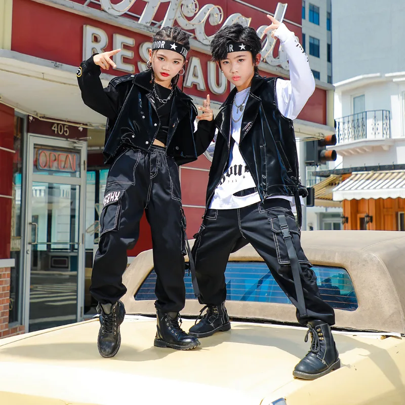 Kids Streetwear Hip Hop Sets Vest Pant Boys Girls Stage Dance Team Clothing Suits Motorcycle Jacket Cargo Pant Children Costumes
Kids Streetwear Hip Hop Sets Vest Pant Boys Girls Stage Dance Team Clothing Suits Motorcycle Jacket Cargo Pant Children Costumes