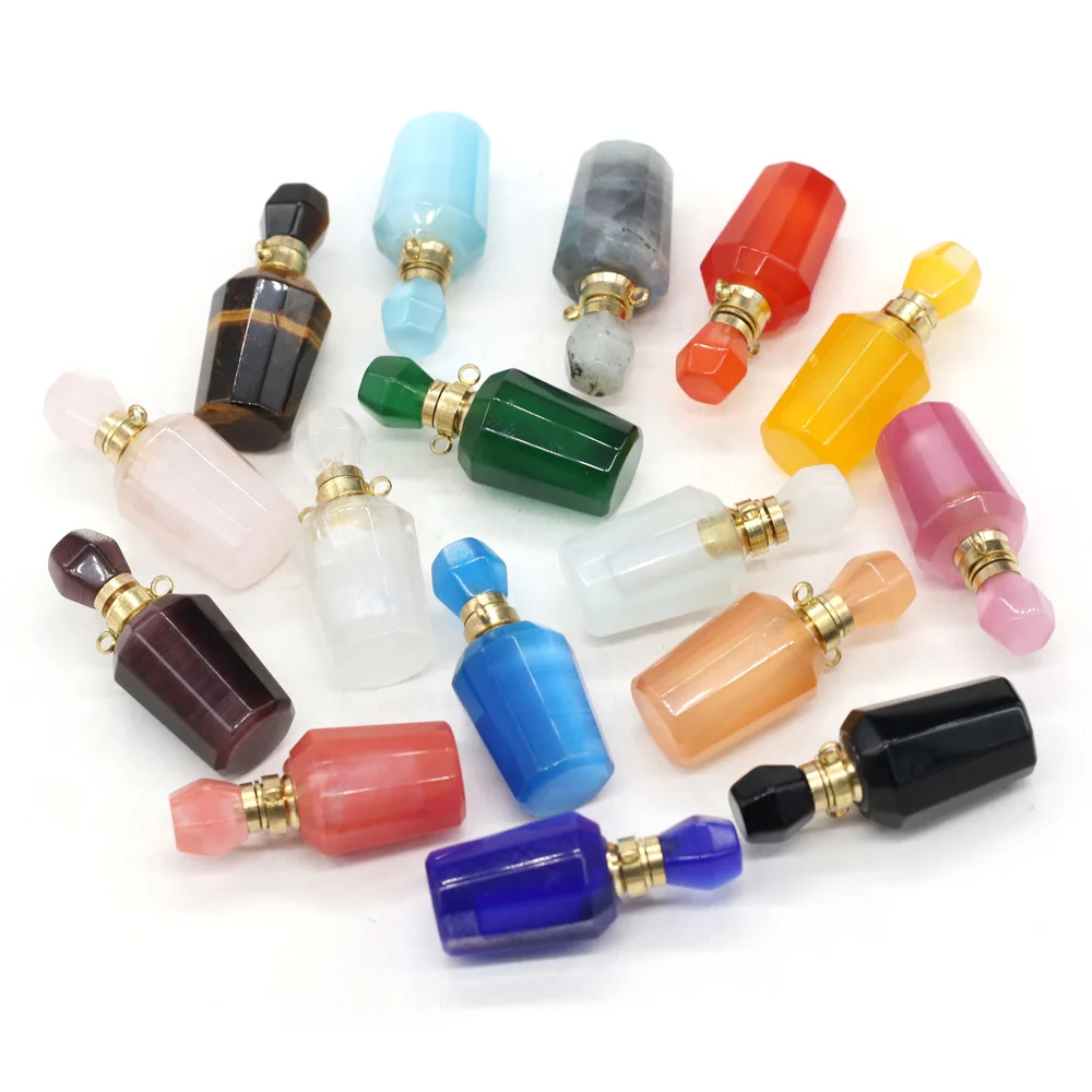 Natural Stone Gem Perfume Essential Oil Bottle Opal Pendant Handmade Crafts DIY Necklace Jewelry Accessories Gift Making 15x35mm
Natural Stone Gem Perfume Essential Oil Bottle Opal Pendant Handmade Crafts DIY Necklace Jewelry Accessories Gift Making 15x35mm