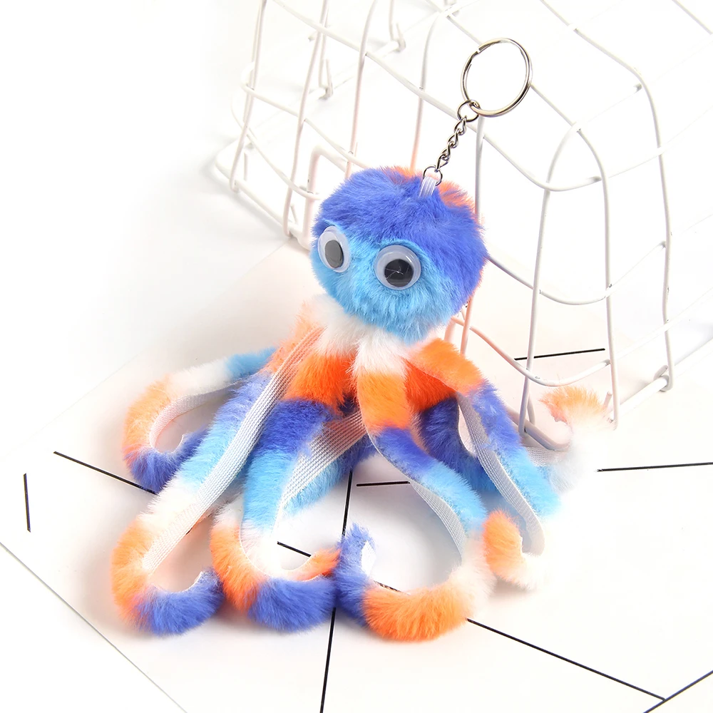 Cute Girls Color Stripes Octopus Keychain Fluffy Pom Pom Fur Ball Key Chain Women Car Bag Trinket Female Jewelry Party Gift
Cute Girls Color Stripes Octopus Keychain Fluffy Pom Pom Fur Ball Key Chain Women Car Bag Trinket Female Jewelry Party Gift