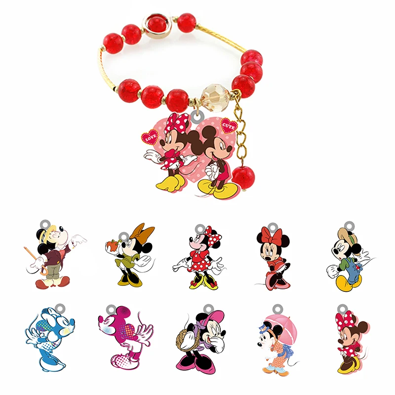 Disney Mickey Mouse Bracelet Mickey Minnie Pattern Pendant Cartoon Resin Red Bead Rope Chain Epoxy Adjustable Bracelet
Disney Mickey Mouse Bracelet Mickey Minnie Pattern Pendant Cartoon Resin Red Bead Rope Chain Epoxy Adjustable Bracelet