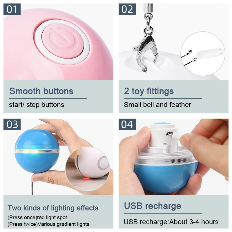 Electric Cat Toy Smart Teasing Cat Ball Stick Feather Wand Interactive Laser Automatic Direction Change Globbles Toys For Kitten
Electric Cat Toy Smart Teasing Cat Ball Stick Feather Wand Interactive Laser Automatic Direction Change Globbles Toys For Kitten