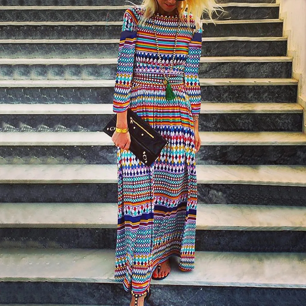 BAMBOOBOY Autumn Women Ankle Length Boho Printed Fashion Ladies O Neck Long Sleeve Maxi Beach Dress vestidos FC622
BAMBOOBOY Autumn Women Ankle Length Boho Printed Fashion Ladies O Neck Long Sleeve Maxi Beach Dress vestidos FC622