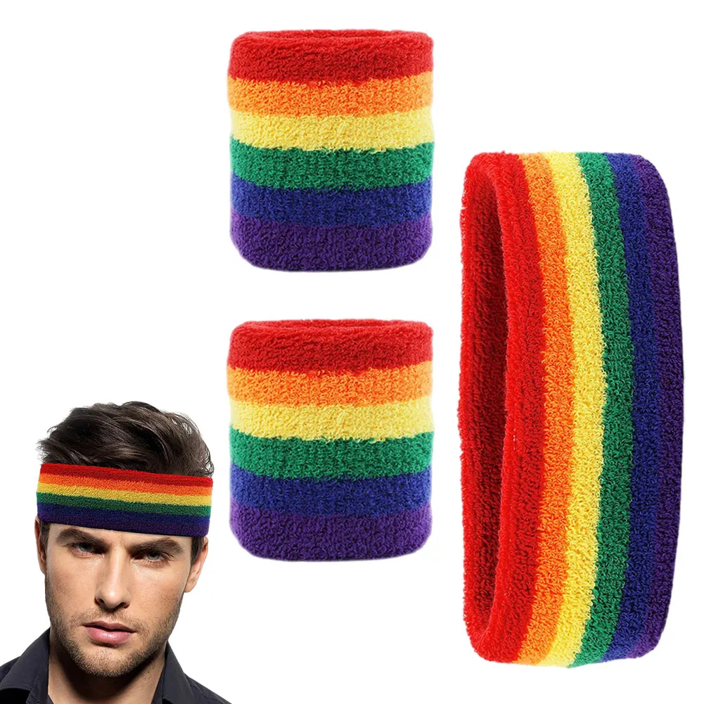 3PCS Sports Headband Wristband Set Sweat Elastic Colorful Striped Headbands Fitness Wristband For Women Men Yoga Hair Bands Gym
3PCS Sports Headband Wristband Set Sweat Elastic Colorful Striped Headbands Fitness Wristband For Women Men Yoga Hair Bands Gym