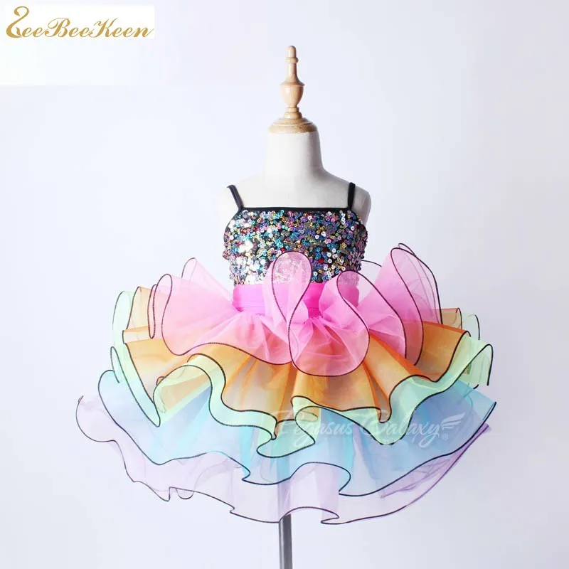 2018 Ballet Tutu Dance Dress For Girls Rainbow Sequins Costumes For Women Stage Performance Clothes Festival Dance Wear For Kid
2018 Ballet Tutu Dance Dress For Girls Rainbow Sequins Costumes For Women Stage Performance Clothes Festival Dance Wear For Kid