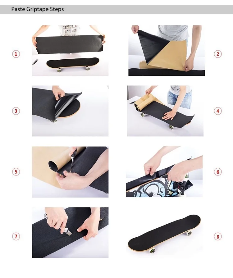 Skateboard Grip Tape Self Adhesive Longboard Tape 84*23cm Sandpaper Printing Anti Skid Tape Deck Sticker Accessorie
Skateboard Grip Tape Self Adhesive Longboard Tape 84*23cm Sandpaper Printing Anti Skid Tape Deck Sticker Accessorie