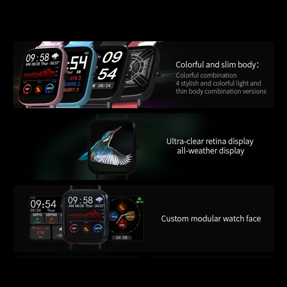 IPX7 Waterproof Smart Watch 2020 Heart Rate Monitor Waterproof Sports Smartwatch Bracelet Support Android IOS Watch Wristband
IPX7 Waterproof Smart Watch 2020 Heart Rate Monitor Waterproof Sports Smartwatch Bracelet Support Android IOS Watch Wristband