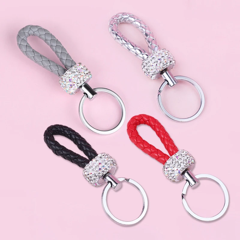 PU Leather Car Key Ring Men Women Rhinestone Rope keychain Key Chain Charm Key Holder Gift Jewelry
PU Leather Car Key Ring Men Women Rhinestone Rope keychain Key Chain Charm Key Holder Gift Jewelry