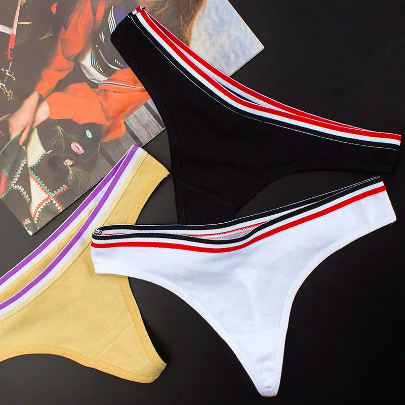 Striped Design Low Rise Seamless Women Panties Lady Plus Size Underwear Soft Cotton Thongs String Briefs Sexy G-string Lingerie
Striped Design Low Rise Seamless Women Panties Lady Plus Size Underwear Soft Cotton Thongs String Briefs Sexy G-string Lingerie