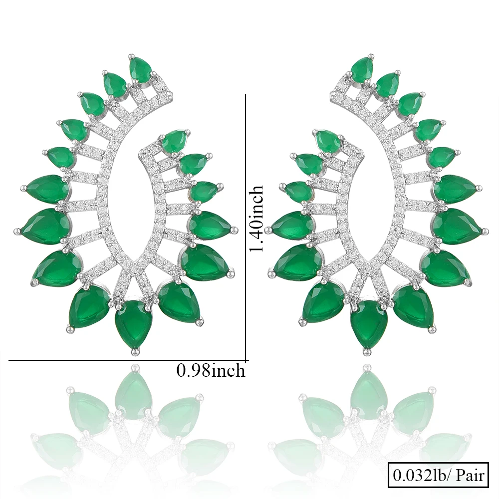 missvikki Shiny Flowers Imitation Fashion Earrings Clear Green Cubic Zirconia Women Wedding Engagement Dress Earrings Jewelry 
missvikki Shiny Flowers Imitation Fashion Earrings Clear Green Cubic Zirconia Women Wedding Engagement Dress Earrings Jewelry