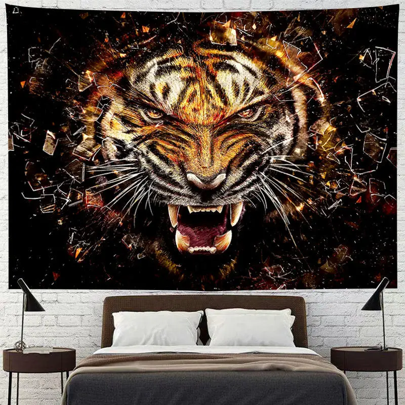 Nordic Design Tapestry Lion Painting Aesthetic Large Fabric Wall Tapestry Tiger Bedroom Dorm Room Tapiz Pared Wall Decoration
Nordic Design Tapestry Lion Painting Aesthetic Large Fabric Wall Tapestry Tiger Bedroom Dorm Room Tapiz Pared Wall Decoration