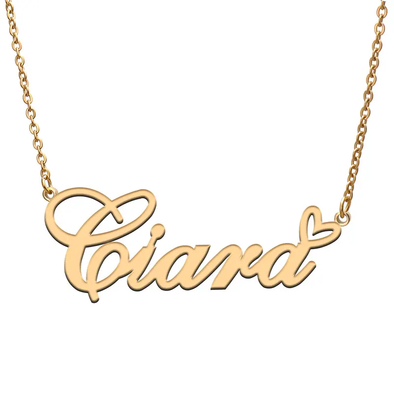 Love Heart Ciara Name Necklace for Women Stainless Steel Gold & Silver Nameplate Pendant Femme Mother Child Girls Gift
Love Heart Ciara Name Necklace for Women Stainless Steel Gold & Silver Nameplate Pendant Femme Mother Child Girls Gift