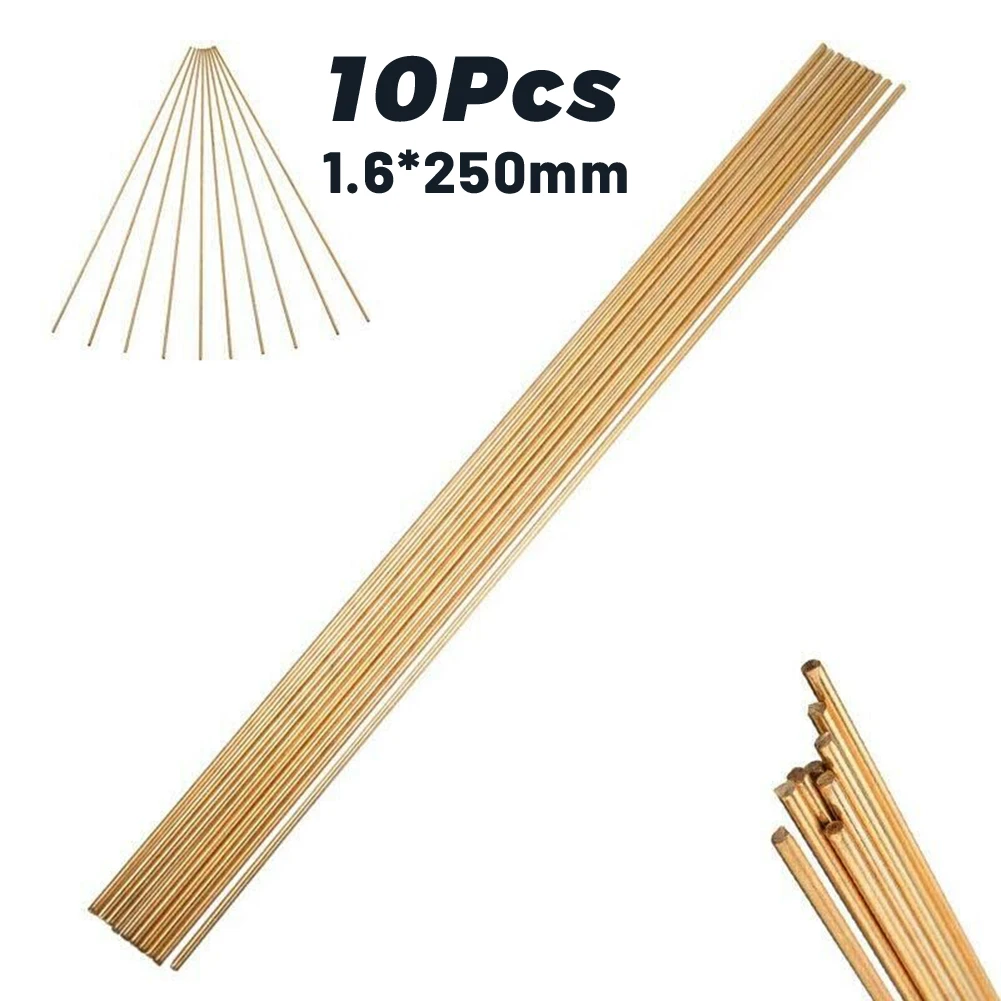 10pcs 1.6*250mm Brass Welding Rods Wires Sticks For Repair Brazing Soldering Welding Equipment Welding Tools
10pcs 1.6*250mm Brass Welding Rods Wires Sticks For Repair Brazing Soldering Welding Equipment Welding Tools