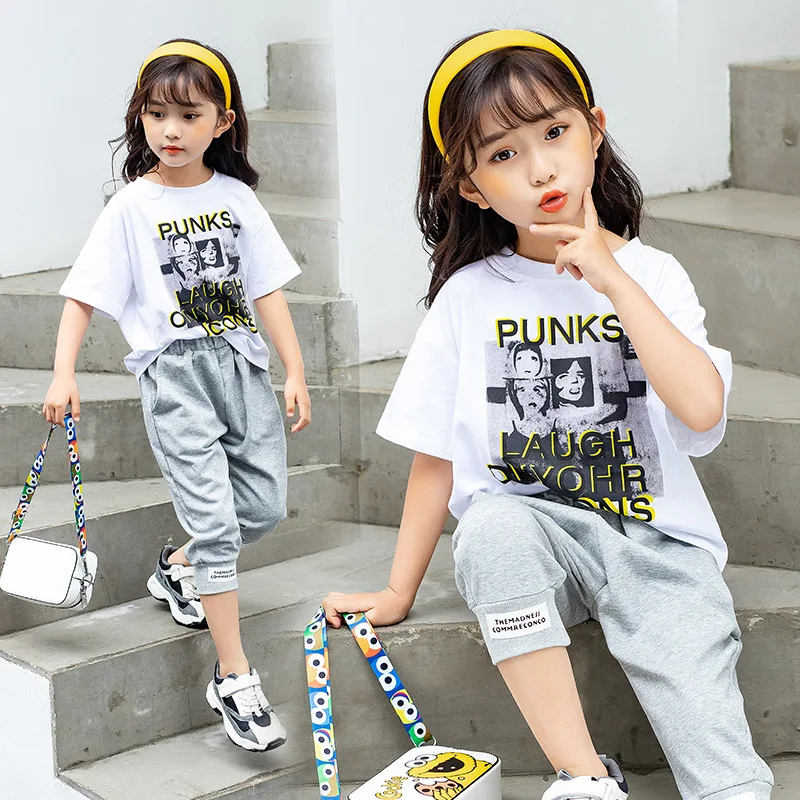 Tracksuit for Children 2021 Summer New Beauty Kids Fashion Korean O-Neck Cute Two Piece Suit Little Girl Valentines Day Outfit 
Tracksuit for Children 2021 Summer New Beauty Kids Fashion Korean O-Neck Cute Two Piece Suit Little Girl Valentines Day Outfit