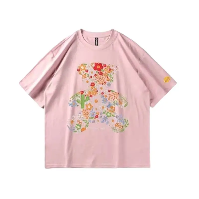 2021 New Embroidered Bear Oversized T-shirt Cartoon Top Unisex Harajuku Style Cute Summer Pure Cotton Loose Unisex Short Sleeve
2021 New Embroidered Bear Oversized T-shirt Cartoon Top Unisex Harajuku Style Cute Summer Pure Cotton Loose Unisex Short Sleeve