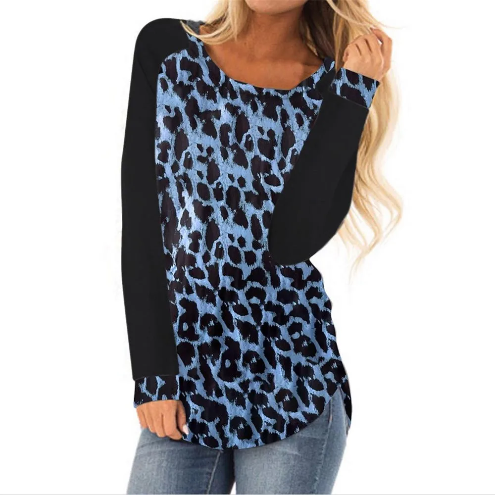 Patchwork Hoodies Round Neck Long-sleeved Contrast shirt Women Spring Autumn Casual Vintage Leopard Print Personalized Hoodies
Patchwork Hoodies Round Neck Long-sleeved Contrast shirt Women Spring Autumn Casual Vintage Leopard Print Personalized Hoodies