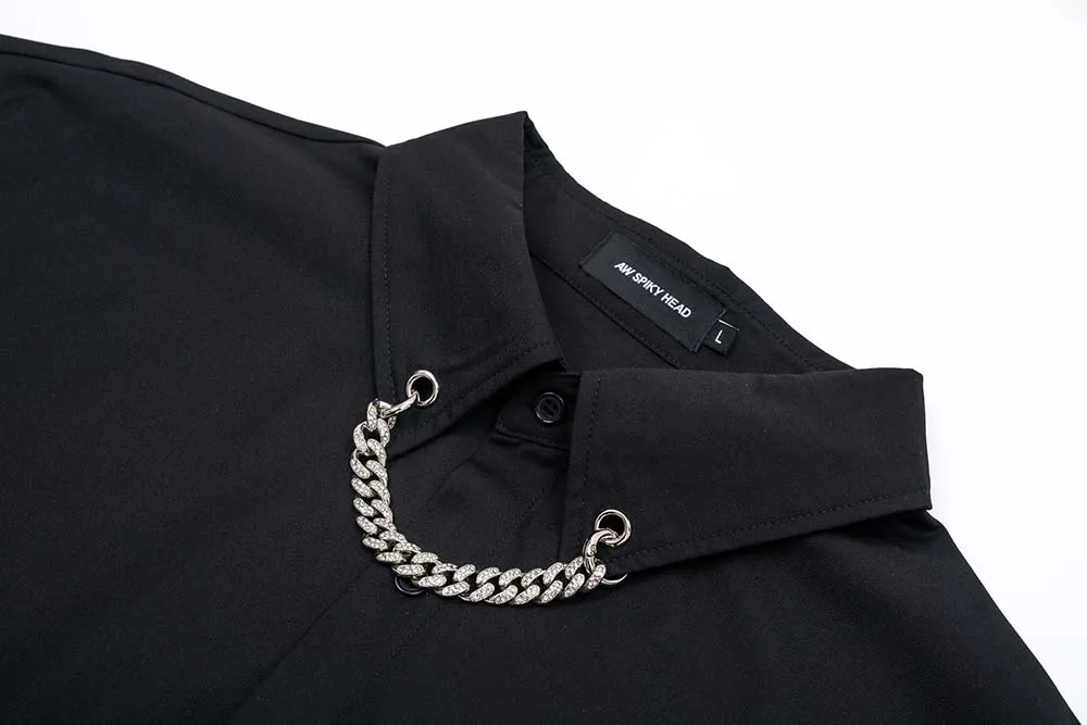 UNCLEDONJM Chain design Vintage shirt Hip Hop korean clothes streetwear short sleeve shirt for men Summer shirts AW030
UNCLEDONJM Chain design Vintage shirt Hip Hop korean clothes streetwear short sleeve shirt for men Summer shirts AW030