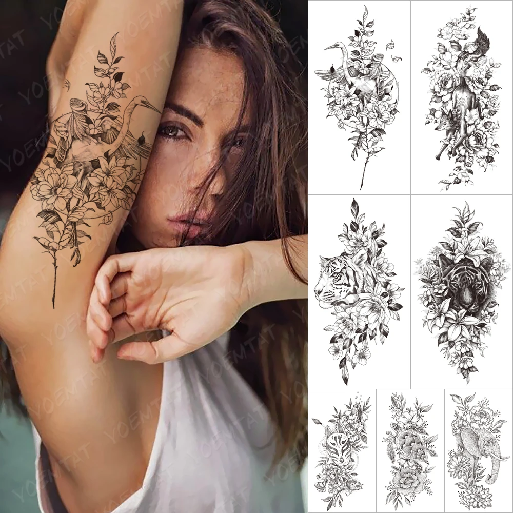 Waterproof Temporary Sleeve Tatooo Sticker Stork Wing Flower Bird Feather Transferable Tattoo Arm Body Art Fake Tatoo Man Women
Waterproof Temporary Sleeve Tatooo Sticker Stork Wing Flower Bird Feather Transferable Tattoo Arm Body Art Fake Tatoo Man Women