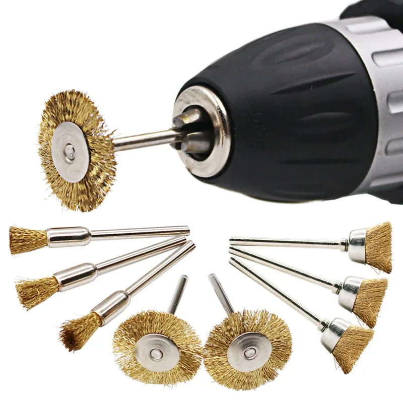 9pcs/lot Brass Brush Wire Wheel Brushes Die Grinder Rotary Electric Tool For Engraver
9pcs/lot Brass Brush Wire Wheel Brushes Die Grinder Rotary Electric Tool For Engraver