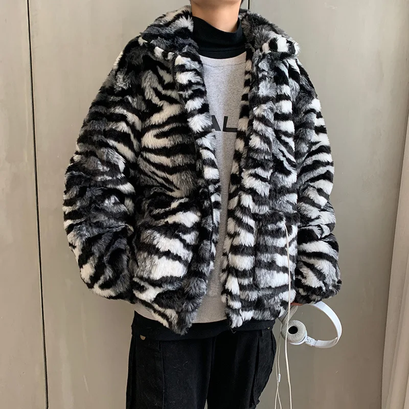 Men's tiger pattern imitation fur plus cotton plus size jacket lovers cotton coat loose trendy men's thick warm jacket
Men's tiger pattern imitation fur plus cotton plus size jacket lovers cotton coat loose trendy men's thick warm jacket