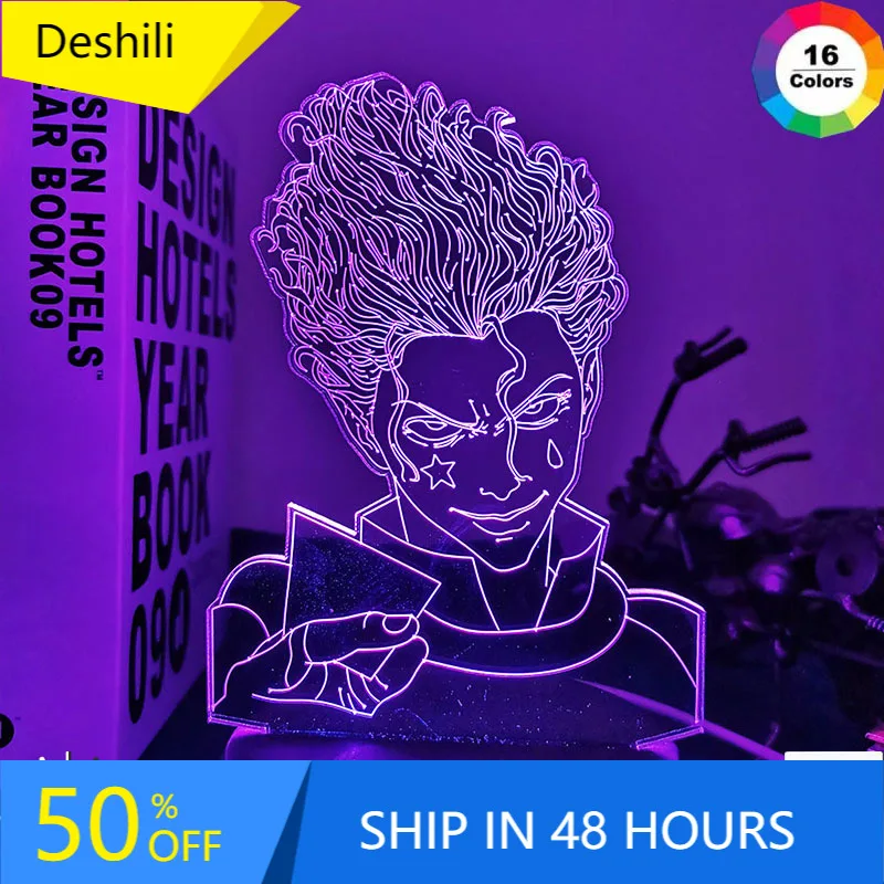 Anime 3d Lamp Hunter X Hunter Hisoka for Bedroom Decor Nightlight Room Table Lamp Birthday Gift Led Night Light Manga Gadget
Anime 3d Lamp Hunter X Hunter Hisoka for Bedroom Decor Nightlight Room Table Lamp Birthday Gift Led Night Light Manga Gadget