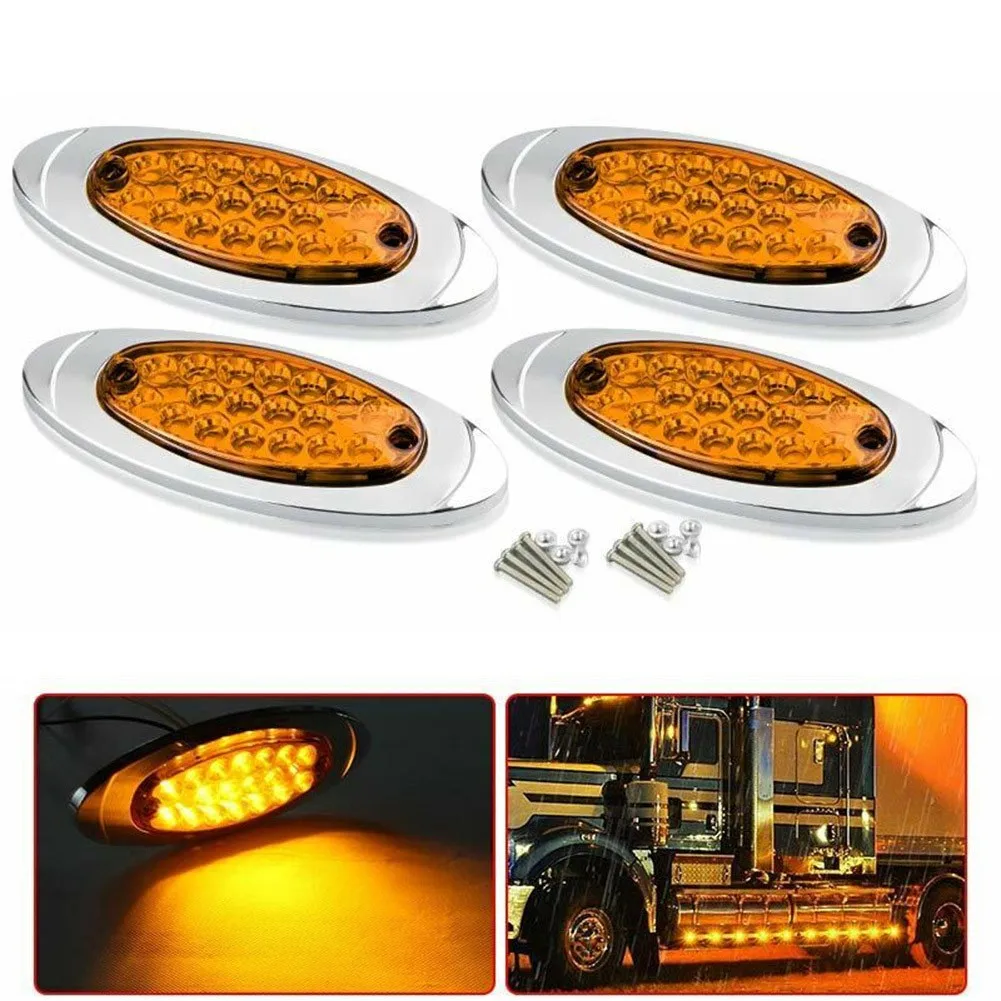 4pcs LED Side Marker Light Yellow 18 Leds Side Marker Lights Rear Tail Lights Indicator Light Turn Signal Light Car Accessorry
4pcs LED Side Marker Light Yellow 18 Leds Side Marker Lights Rear Tail Lights Indicator Light Turn Signal Light Car Accessorry