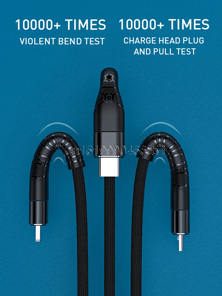 3 в 1 USB-кабель для передачи данных 6 А 66 Вт | Мобильные телефоны и аксессуары