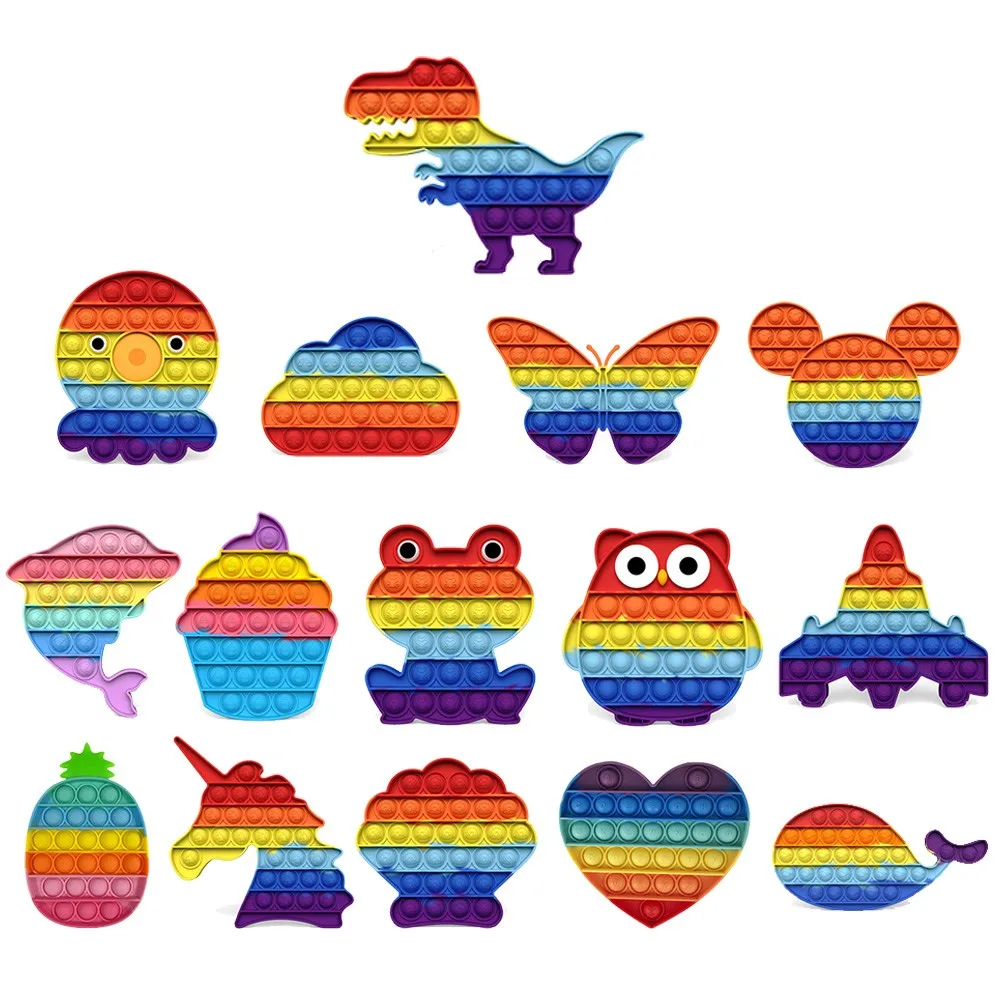 Kids Rainbow Push Bubble Fidget Sensory Silicone Toy Autism Special Needs Fidget Squeeze Funny Anti-stress Stress Reliever Toys
Kids Rainbow Push Bubble Fidget Sensory Silicone Toy Autism Special Needs Fidget Squeeze Funny Anti-stress Stress Reliever Toys