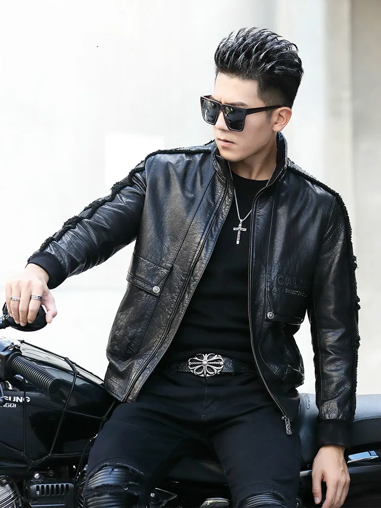 Autumn and Winter New Leather Coat Mens Stand Collar Jacket Motorcycle Fashion Clothing
Autumn and Winter New Leather Coat Mens Stand Collar Jacket Motorcycle Fashion Clothing
