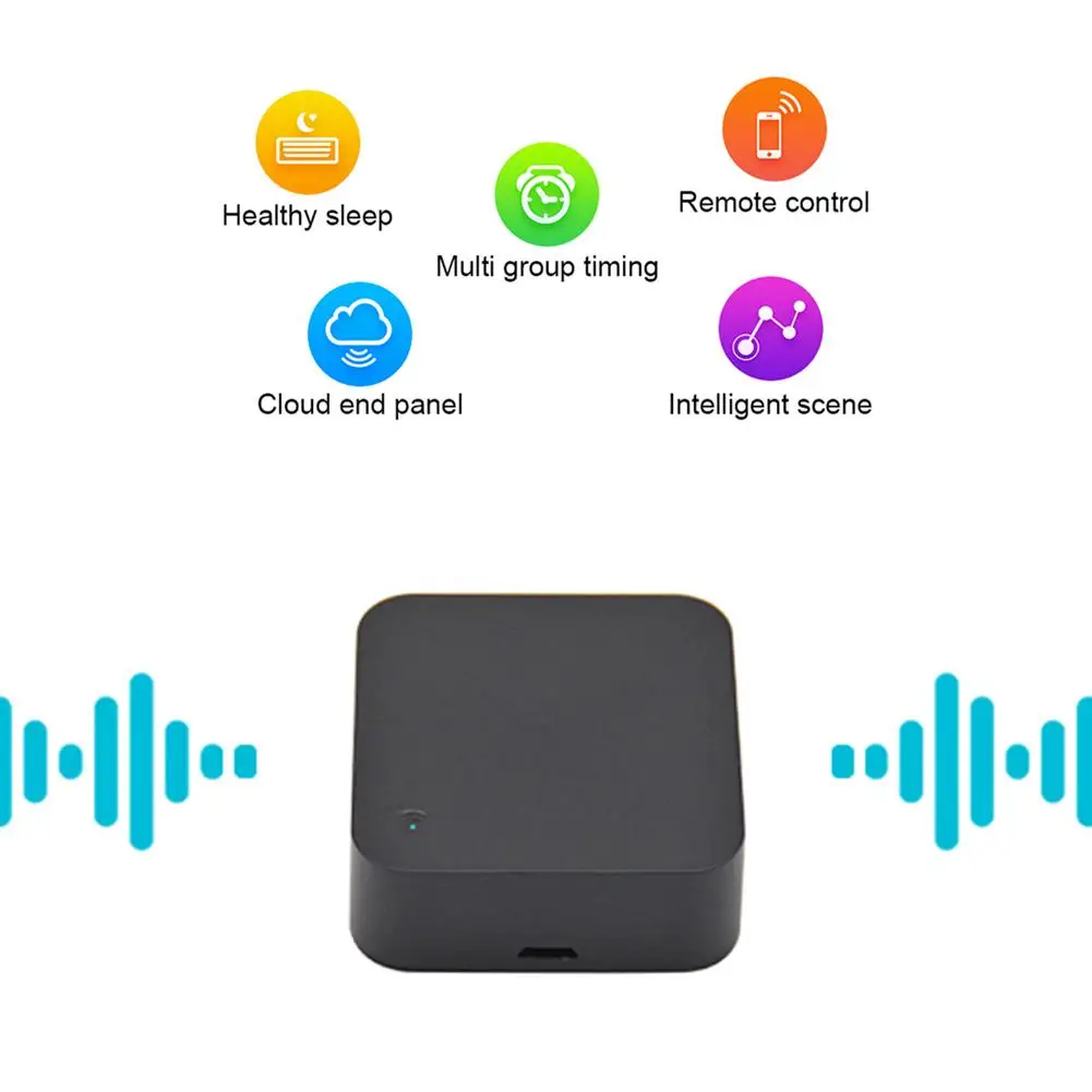 Black DV 5V 1A Tuya WiFi IR Remote Controller Infrared Universal Remote Controller Smart Life APP Control For Android IOS Phone
Black DV 5V 1A Tuya WiFi IR Remote Controller Infrared Universal Remote Controller Smart Life APP Control For Android IOS Phone