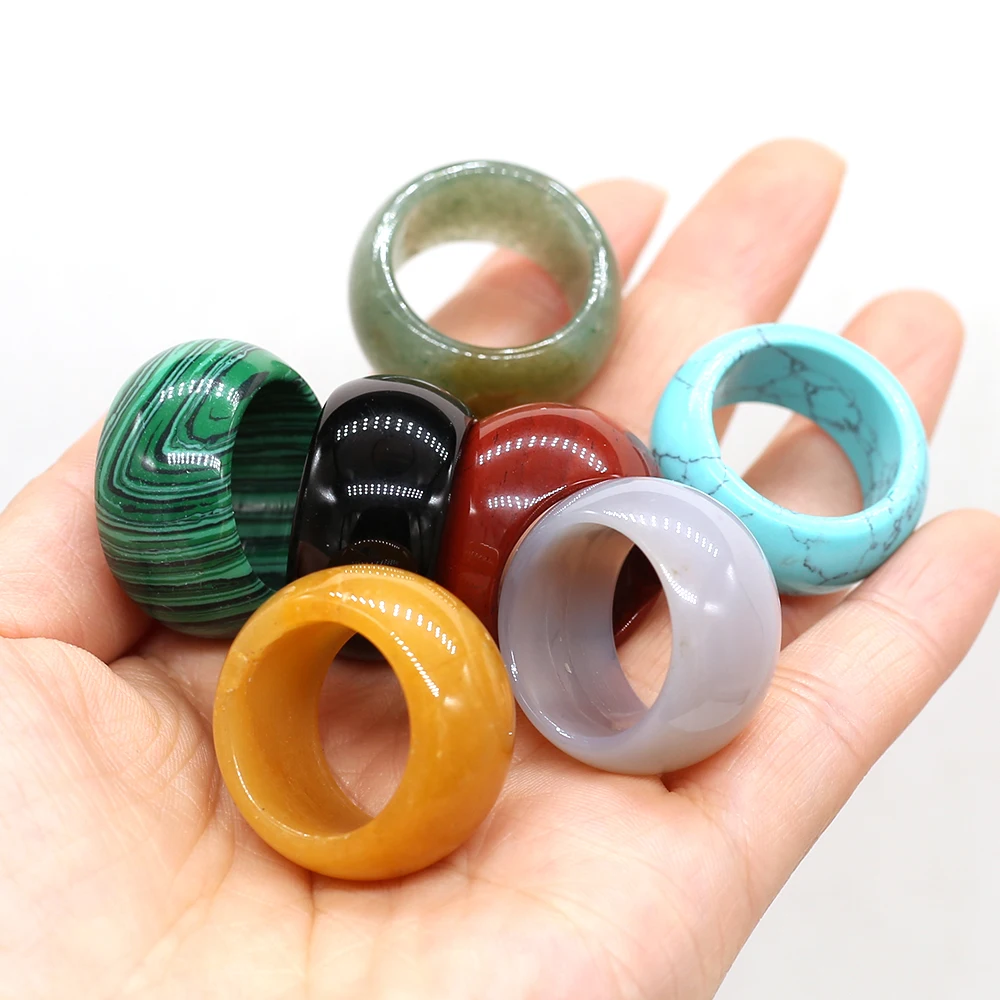 1Pcs Mixed Color Natural Stones Agate Ring Round Quartz Malachite Sodalite Blue Turquoise Jade Opal Rings for Women Jewelry Gift
1Pcs Mixed Color Natural Stones Agate Ring Round Quartz Malachite Sodalite Blue Turquoise Jade Opal Rings for Women Jewelry Gift
