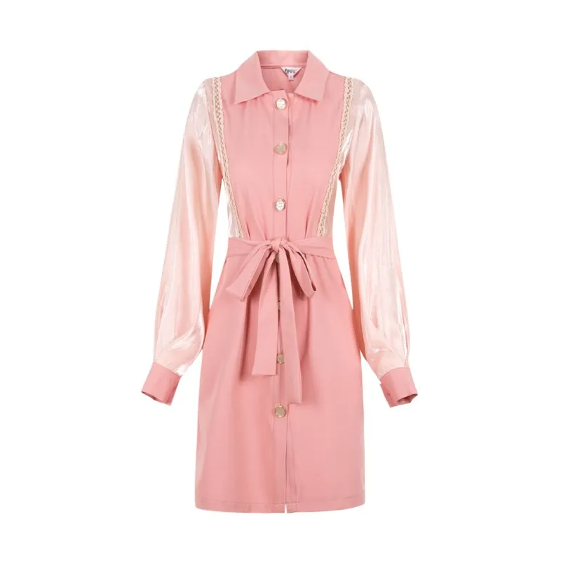 Women Vintage Patchwork Sashes A-line Dress Long Sleeve Turn-down Collar Solid Elegant Dress 2020 Spring New Fashion Dress
Women Vintage Patchwork Sashes A-line Dress Long Sleeve Turn-down Collar Solid Elegant Dress 2020 Spring New Fashion Dress
