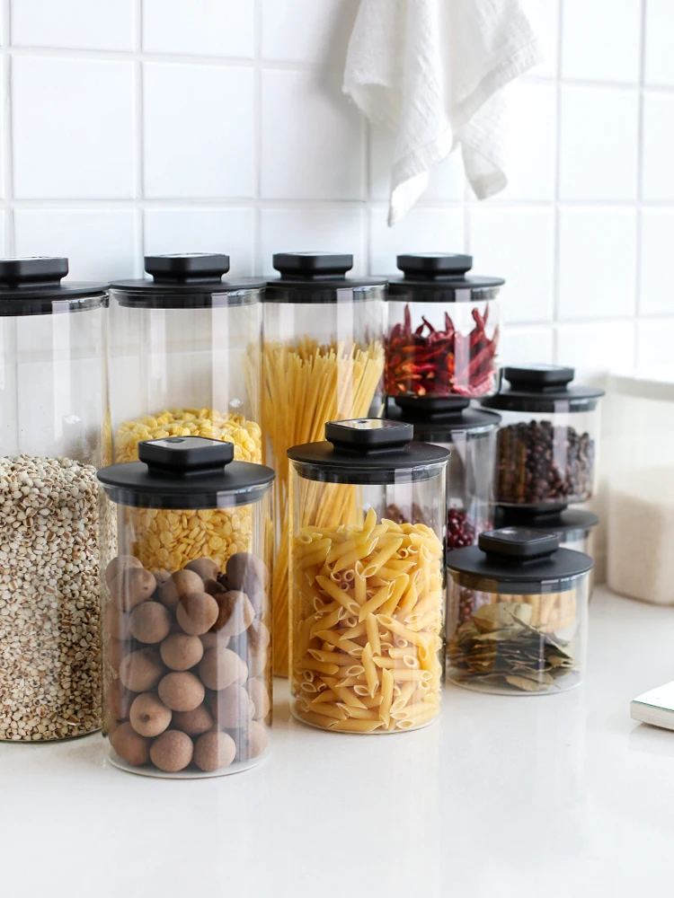 1800ml Glass Sealed Storage Jar Set Transparent With Push Lid Grains Pasta Nuts Storage Bottle Large Capacity Honey Storage Tank
1800ml Glass Sealed Storage Jar Set Transparent With Push Lid Grains Pasta Nuts Storage Bottle Large Capacity Honey Storage Tank
