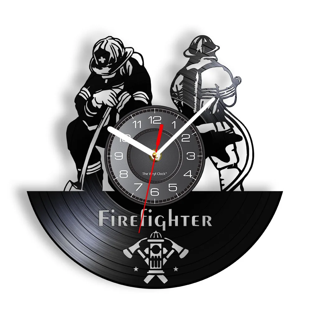 Firefighter Hero Inspired Vinyl LP Wall Clock Firemen Outfiring Tools Timepiece With LED Backlight Fire Department Hanging Decor
Firefighter Hero Inspired Vinyl LP Wall Clock Firemen Outfiring Tools Timepiece With LED Backlight Fire Department Hanging Decor