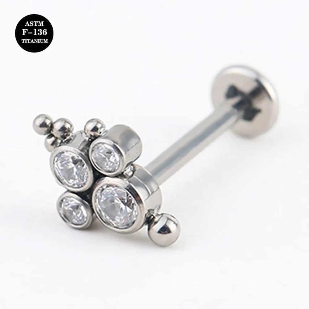 16G ASTM F136 Titanium Internal Thread Labret Stud for Nose Lip Tongue Helix Cartilage Conch Piercing Body Jewelry
16G ASTM F136 Titanium Internal Thread Labret Stud for Nose Lip Tongue Helix Cartilage Conch Piercing Body Jewelry