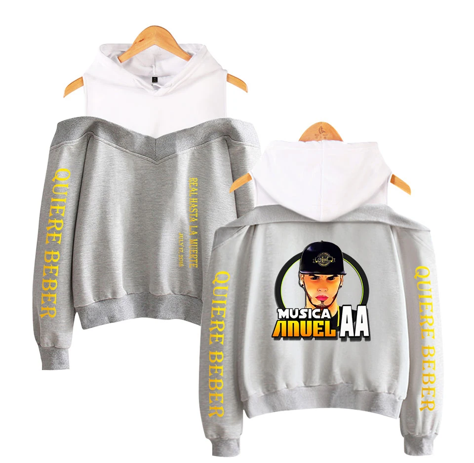 Anuel AA Hip Hop Real Hasta la Muerte Sexy women Off-shoulder Hoodies Sweatshirt New Style Soft Sreetwear off-shoulder Hoodies
Anuel AA Hip Hop Real Hasta la Muerte Sexy women Off-shoulder Hoodies Sweatshirt New Style Soft Sreetwear off-shoulder Hoodies