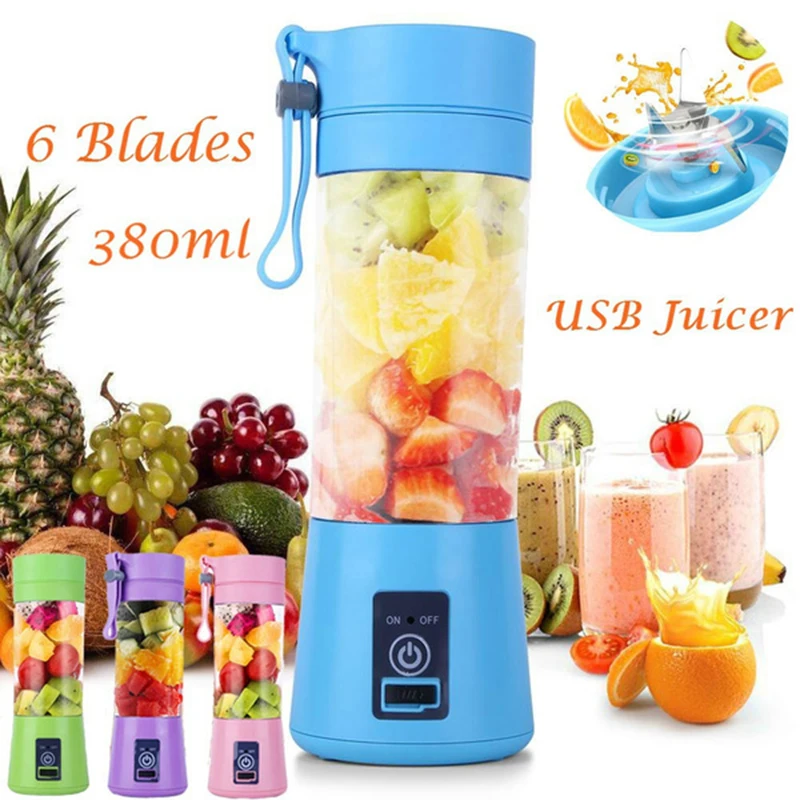 380ml 2/4/6 Blades Mini USB Rechargeable Portable Electric Fruit Juice Maker Blender Machine Sports Bottle
380ml 2/4/6 Blades Mini USB Rechargeable Portable Electric Fruit Juice Maker Blender Machine Sports Bottle