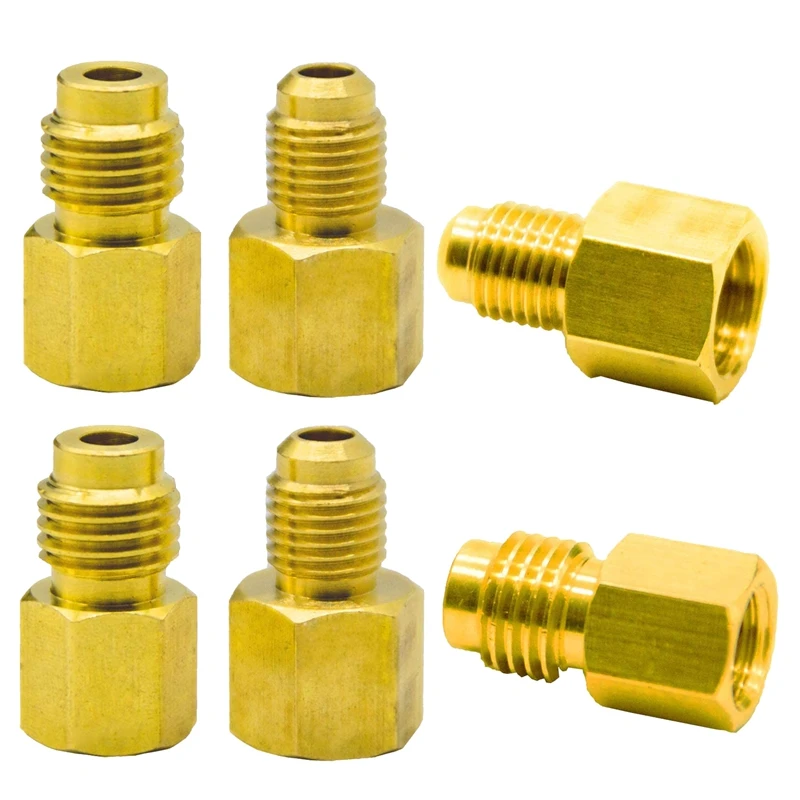 6 Pcs 6015 R134A Brass Refrigerant Tank Adapter to R12 Fitting Adapter 1/2 Female 1/4 Male Flare Spool Adapter
6 Pcs 6015 R134A Brass Refrigerant Tank Adapter to R12 Fitting Adapter 1/2 Female 1/4 Male Flare Spool Adapter