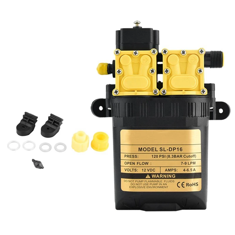12V High Pressure Agricultural Electric Water Pump Water Sprayer Pump Mini Motor Water Pump with Adapter
12V High Pressure Agricultural Electric Water Pump Water Sprayer Pump Mini Motor Water Pump with Adapter