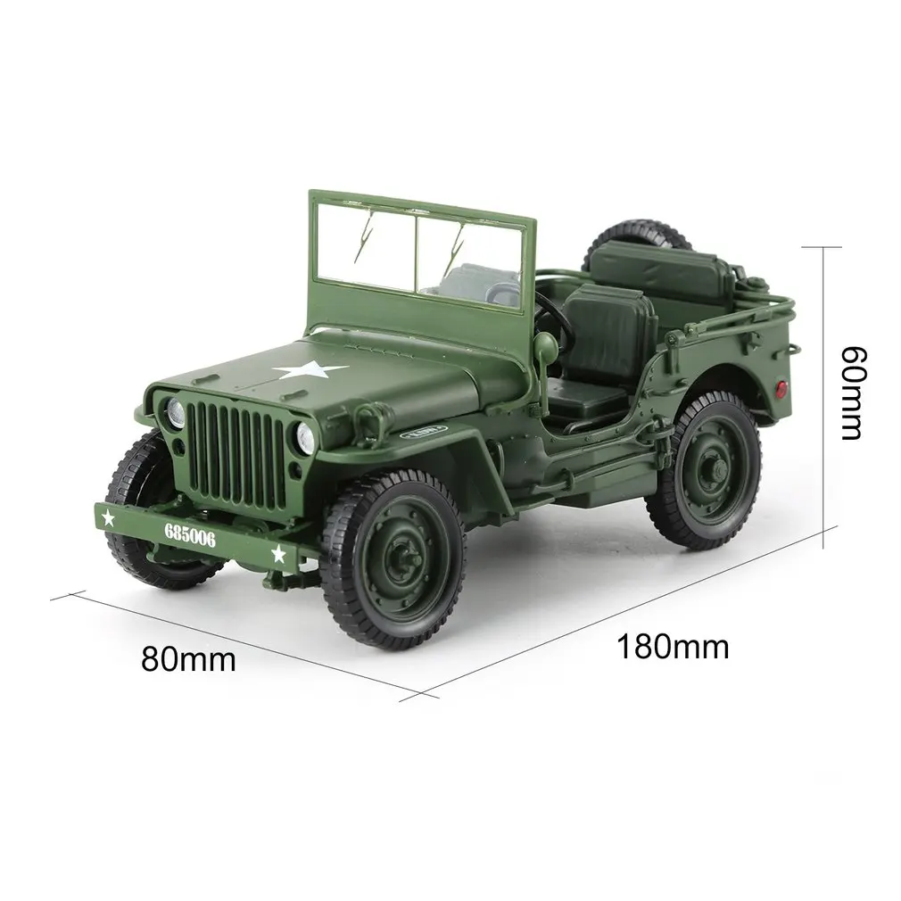 Diecast 1/18 Scale Model Car Toy For Jeep Military Tactics Car Model Opening Hood Panels To Reveal The Engine For Children Gift
Diecast 1/18 Scale Model Car Toy For Jeep Military Tactics Car Model Opening Hood Panels To Reveal The Engine For Children Gift