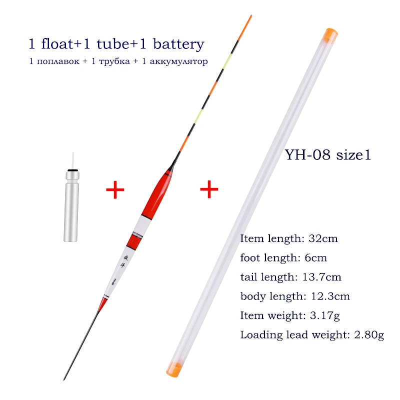 1 Piece Electric Fishing Float+1 Float Tube+1 CR425 Battery Balsa Wood Luminous Fresh Water Fishing Floats Hard Tail Buoy
1 Piece Electric Fishing Float+1 Float Tube+1 CR425 Battery Balsa Wood Luminous Fresh Water Fishing Floats Hard Tail Buoy
