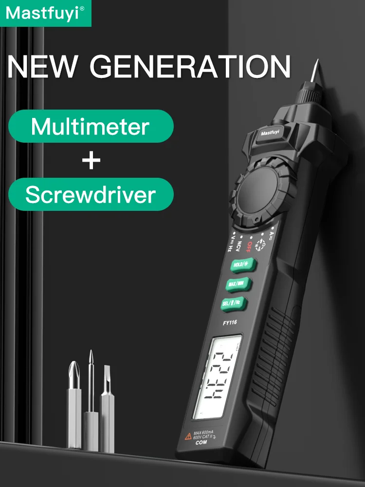 Digital Multimeter Non-Contact AC Voltage Detector Breakpoint Finder Portable Multimetro Multifunctional screwdriver Multimetro
Digital Multimeter Non-Contact AC Voltage Detector Breakpoint Finder Portable Multimetro Multifunctional screwdriver Multimetro