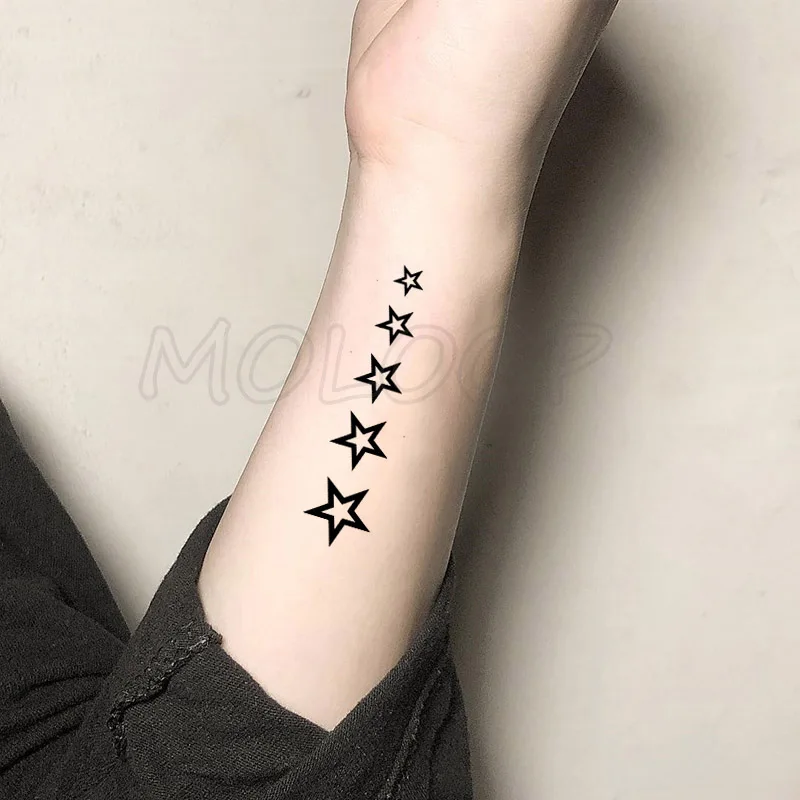 Waterproof Temporary Tattoo Stickers Black Hollow Pentagram Tattoo Small Size Tatto Flash Tatoo Fake Tattoos for Man Girl Women
Waterproof Temporary Tattoo Stickers Black Hollow Pentagram Tattoo Small Size Tatto Flash Tatoo Fake Tattoos for Man Girl Women