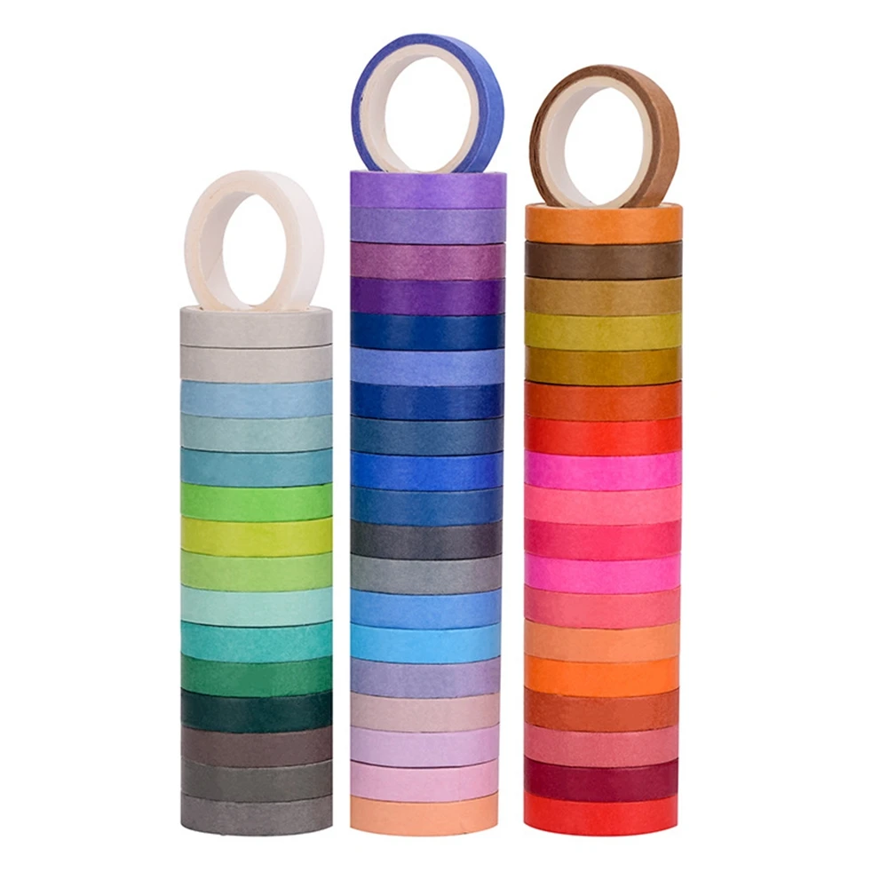 60pcs Masking Tape Set Basic Solid Color Washi Tape Rainbow Decorative Adhesive Sticker Scrapbook Diary Stationery Arts Crafts 
60pcs Masking Tape Set Basic Solid Color Washi Tape Rainbow Decorative Adhesive Sticker Scrapbook Diary Stationery Arts Crafts