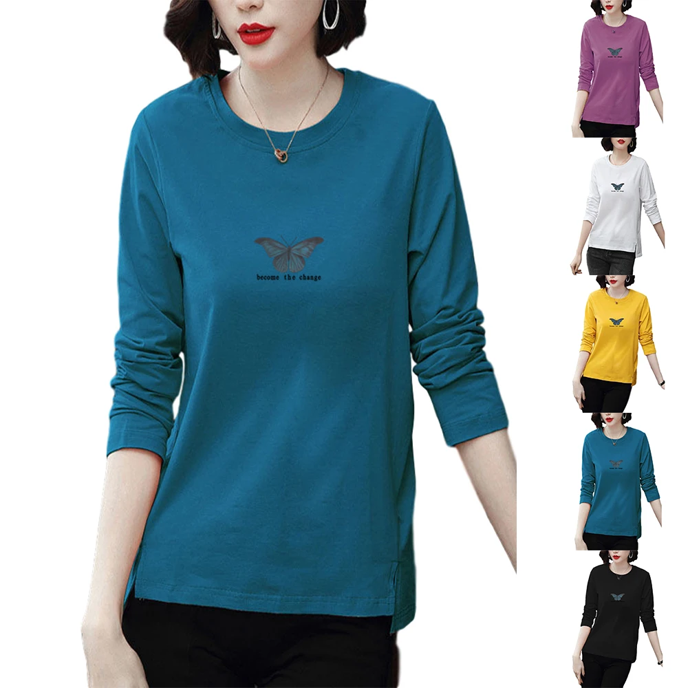 Womens Butterfly Print Long Sleeve Tops Crew Neck Casual Basic T-Shirt Blouse Ladies Casual Printed Tops Pullover Shirt Wear
Womens Butterfly Print Long Sleeve Tops Crew Neck Casual Basic T-Shirt Blouse Ladies Casual Printed Tops Pullover Shirt Wear